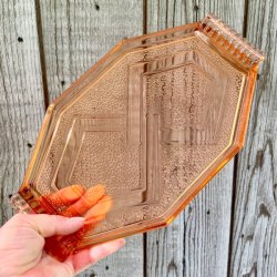 Vintage Art Deco karaffelst - lyserd