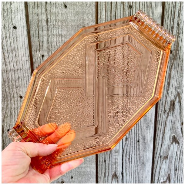 Vintage Art Deco karaffelst - lyserd