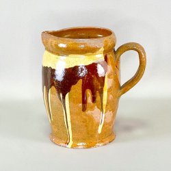 Vintage fransk kande - brndte farver