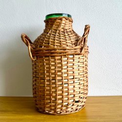 Stor glasflaske med flet - fransk