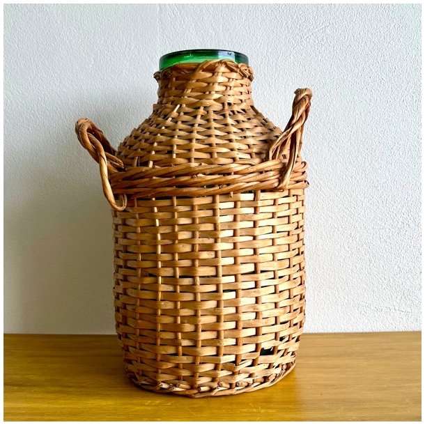 Stor glasflaske med flet - fransk