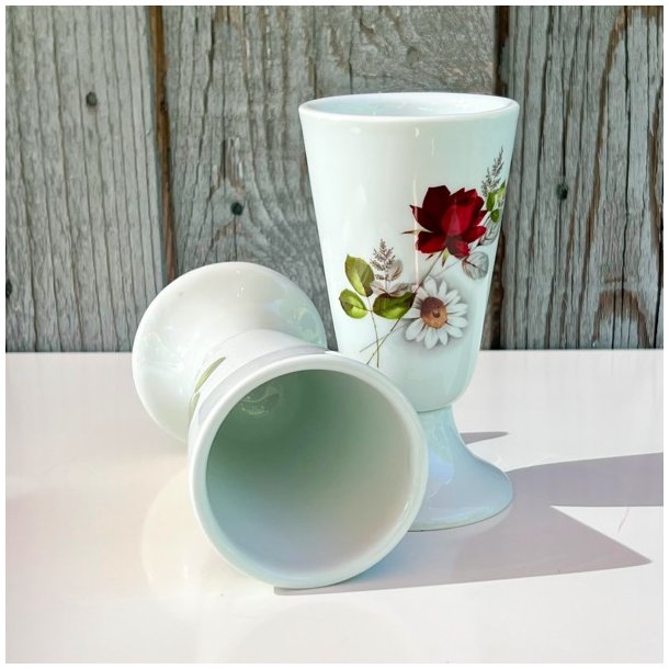 Mazagran - fransk kaffekop m/rose og margurit