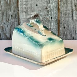 Osteklokke p fad - vintage, fransk