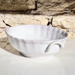 Fransk terrin - stor, hvid