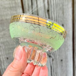 Champagneskle (st a' 3 stk) - lysegrn m/guld 