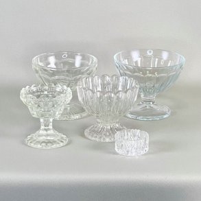 Vintage saltkar i glas