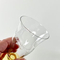 Sodavandsglas (6 stk samlet) - gylden fod 