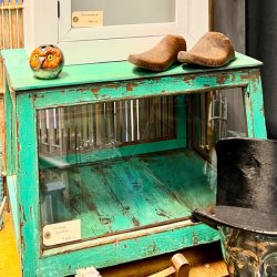 Udstillingsmontre - vintage, grn