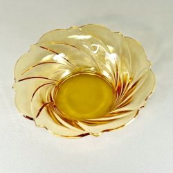 Glasskl - gylden med stribemnster