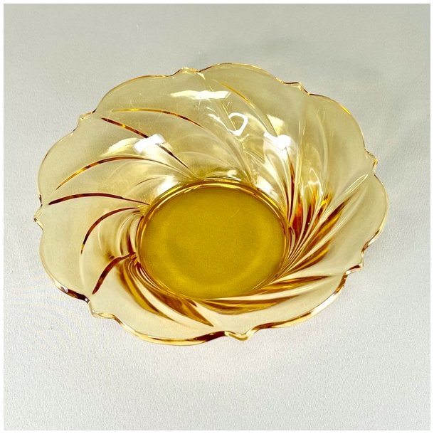 Glasskl - gylden med stribemnster