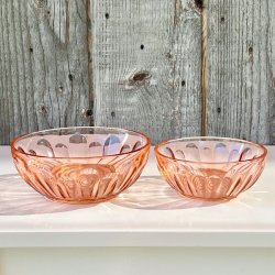 Sklest (2 stk) - lyserdt presset glas