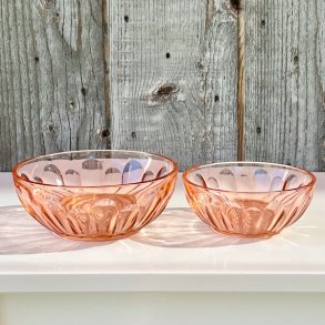 Sklest (2 stk) - lyserdt presset glas