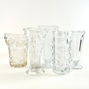 Vintage glasvaser - hospitalsvaser, str. M-L