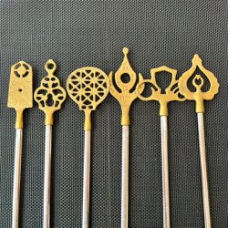 Grillspyd - vintage med deko 