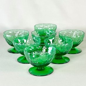 Champagneskle (7 stk) - vintage Morgantown, grn