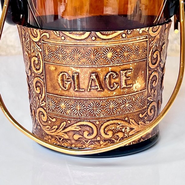 Isspand - fransk vintage, ravfarvet m/lder 