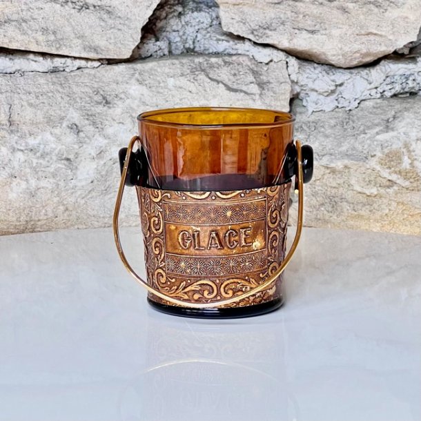 Isspand - fransk vintage, ravfarvet m/lder 