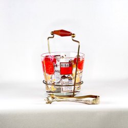 Isspand - med drinksopskrifter og tang