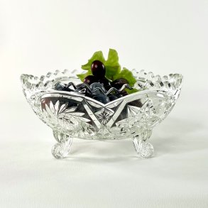 Glassk�l - vintage jardiniere, rund