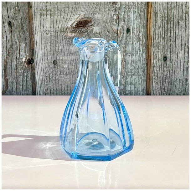 Glaskande til olie/eddike - azurblt glas