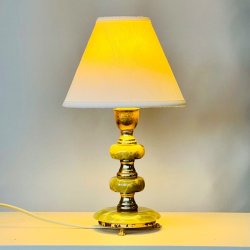 Lampe - vintage, grn marmor 