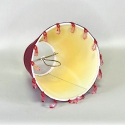 Lampeskrm - lille med perlekant