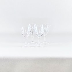 Snapseglas - vintage med graveringer (4 stk) 