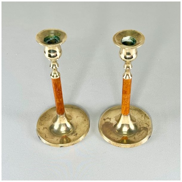 Messing lysestagepar - tr 