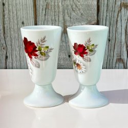 Mazagran - fransk kaffekop m/rose og margurit