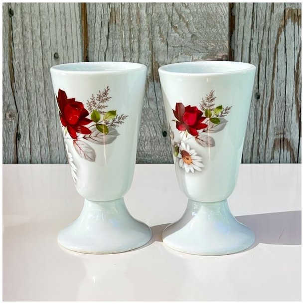 Mazagran - fransk kaffekop m/rose og margurit