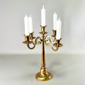 Lysestage - femarmet i patineret messing