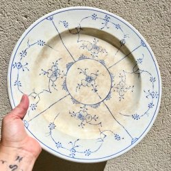 Fad - rundt, musselmalet 