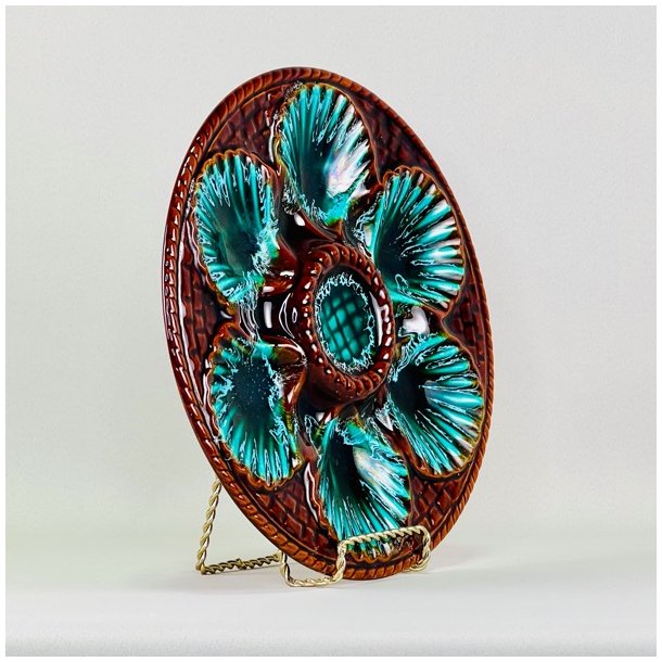 sterstallerken - fransk vintage, brun/grn