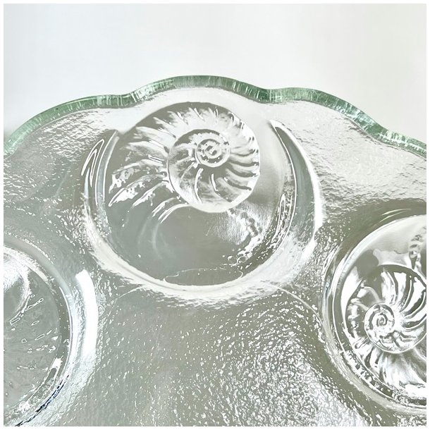 Skaldyrstallerken - vintage glas