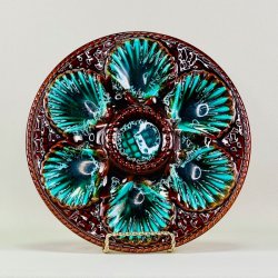 sterstallerken - fransk vintage, brun/grn