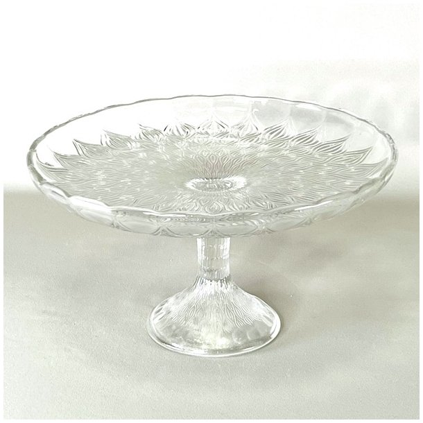 Glasopsats - vintage kagefad, klart glas