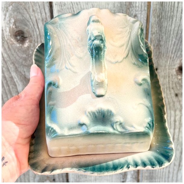 Osteklokke p fad - vintage, fransk