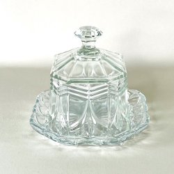 Osteklokke p fad - vintage glas