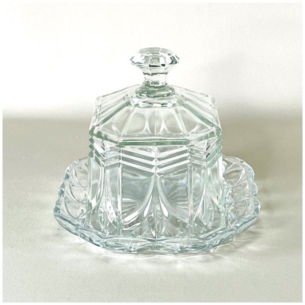 Osteklokke p fad - vintage glas