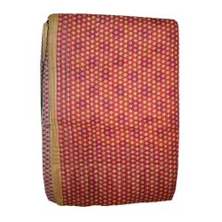 Vintage sari quilt (140x200) - lyserd/lilla/gul