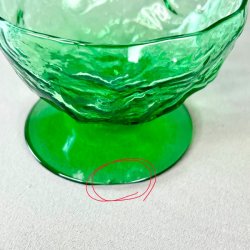 Champagneskle (7 stk) - vintage Morgantown, grn