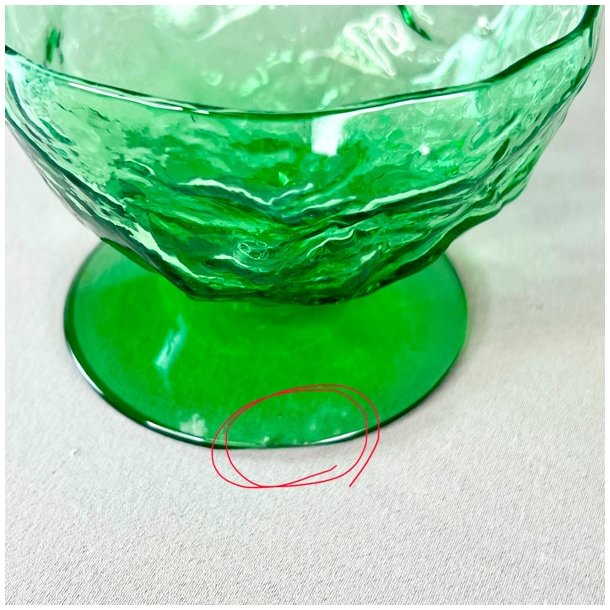 Champagneskle (7 stk) - vintage Morgantown, grn