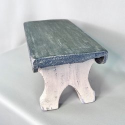 Skammel - malet, gr og sand - SOLGT