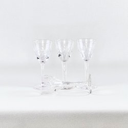 Snapseglas - krydsmnster (8 stk) 