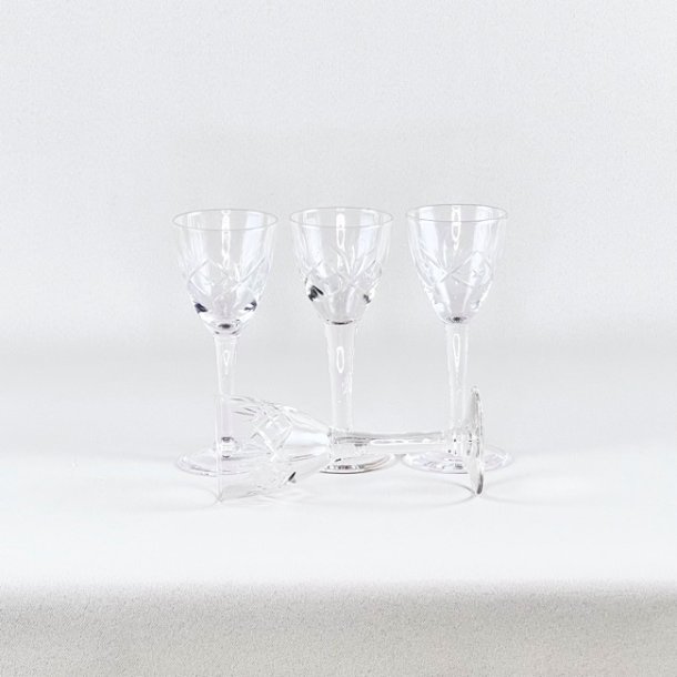 Snapseglas - krydsmnster (8 stk) 