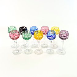 Snapseglas - B�hmisk krystal (10 stk samlet) 