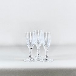 Snapseglas - krystal, striber (7 stk)