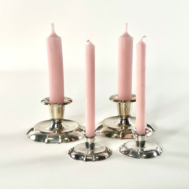 Lysestager (par) - vintage s�lvstager til kertelys
