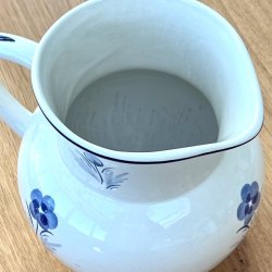 Kande - fajance med bl blomster