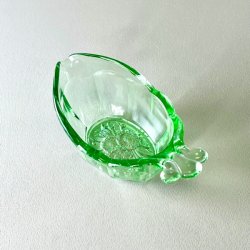 Sukker og flde st - grnt glas 